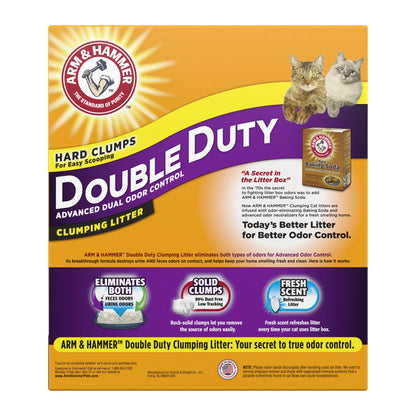 Double Duty Cat Litter, Advanced Odor Control Clumping Cat Litter, Scented, 40 Lb